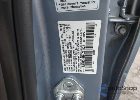 2009 Honda Cr-V Lx from USA, damaged, VIN 5J6RE38389L001122